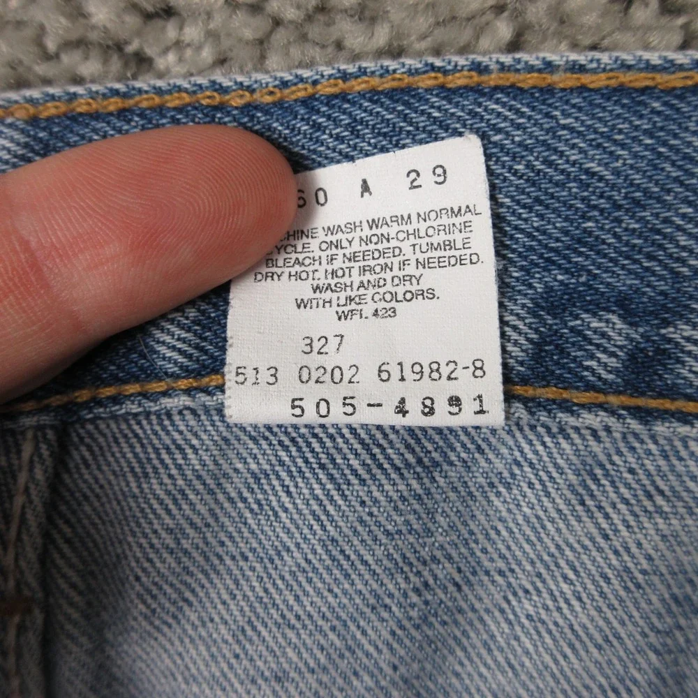 Vintage Levis Jeans Mens 36x30 Blue 505 Regular Straight Made in USA Denim Pants